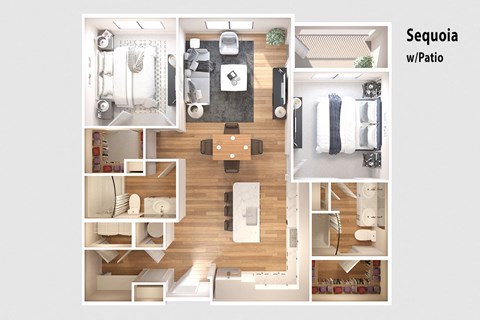 Luxury floor plan with two beds and two baths in Sequoia, St. Johns, FL